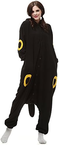 Sayadress Unisex Women Men Animal Costume Pyjama Adorable Hooded Yellow Umbreon Medium