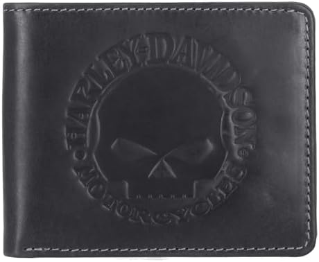 Harley-Davidson Men's Skull & Spring 24 inch Wallet Chain, Antique