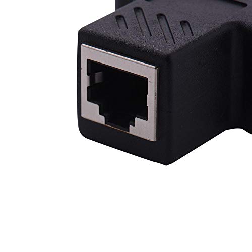 Topaty Network Cable Extension Splitter One-to-Two Converter Head CAT6 RJ45 CAT5 Network tee Head