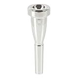 Whitelotous Silver Plated Trumpet Mouthpiece Meg 3C Size for Bach New