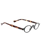 Retro Vintage Mini Small Round Frame Readers Men Womens Reading Glasses (BKLP 1.5)