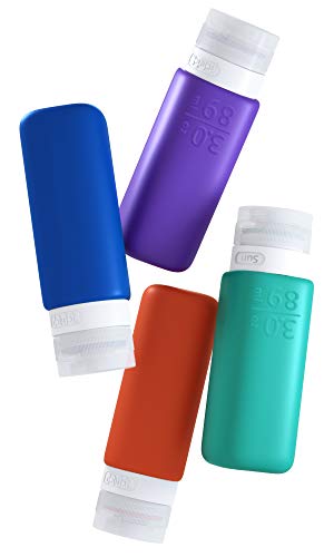 Leak Proof Refillable Silicone Travel Bottles - 3oz Travel Size Containers - Squeeze Bottle with TSA Bag - Thumbnail 3
