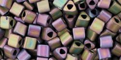 Frosted Metallic Iris Purple Toho Seed Beads Triangle 8/0 (1 Ounce)