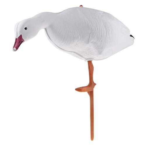 B Blesiya Hunting Shooting White Goose Decoys Decoying 3 Type -Resting,Standing,Eating - Eating Goose