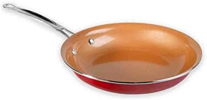 10 INCH RED COPPER FRY SAUTE PAN NON STICK (3)