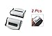 Dwindish Silver 2 Pcs Smart Seatbelt Adjuster Clip Buckle Shoulder Relax Neck Comfort Supports