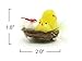 Easter Chicks, Fluffy Yellow Small Cute Easter Chenille Chicks and Egg in Nests, 12 Sets(Style 2)