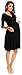 Zeta Ville Women's Maternity Dress Summer Cocktail Skater Baby Shower Dress 282c (Black, Size 6)