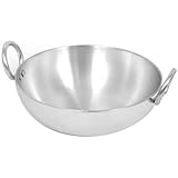 King International Aluminium Kadhai,Aluminium Indian Kadhai, Aluminium Kadhai, Aluminum Indian Kadhai, Frying Pan,- 8 inches,