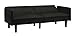 DHP Cortland Microfiber Futon Sofa with Storage Pockets - Black