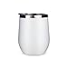JEAREY Stemless Glass Tumbler 12 oz Stainless Steel Double Wall Vacuum Insulated Wine Cup with Lid Travel Friendly