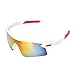 JUNKE Unisex Polarized Sports Sunglasses for Cycling, Baseball