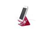Ctronics® Portable Durable Aluminum Cell Phone Holder Multifunctional Metal Stand Amount for Apple iPhone 6 Plus 5S 5C 5 4S 4 3 3GS iPod touch Blackberry Samsung Galaxy Note 3, 4, 8.0 10.1, S5, S4, S3; Google Nexus 4,5,6, 7, 9, 10; HTC One (M8),Lenovo (Magenta)