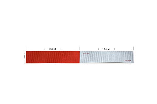Starrey Reflective Tape 2"X50' High Intensity Grade - Red White DOT-C2 Conspicuity Tape for Trailers - 2 inch Reflector Safety Tape for Autos Vehicles Mailbox Helmut Trucks