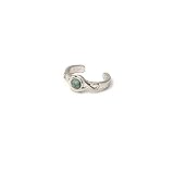 Icing Womens Turquoise Stone and Antique Silver Swirl Toe Ring