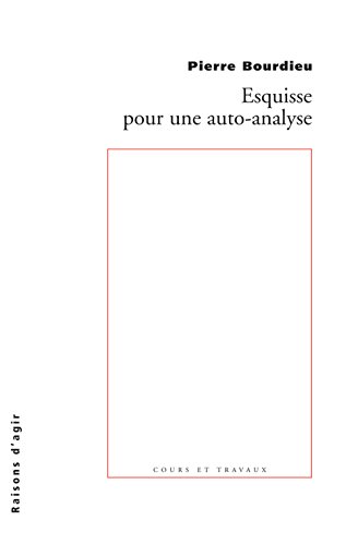 Esquisse pour une auto-analyse by Pierre Bourdieu