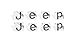 Reflective Concepts - JEEP Front and Rear Emblem Overlay Decal Stickers - 2015-2020 Jeep Renegade - (Color: Flat Black)