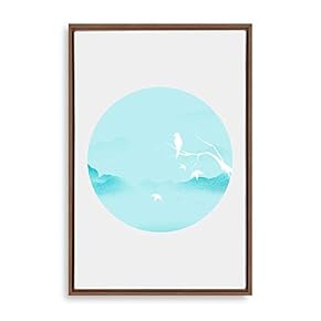Framed Canvas Wall Art Circular Pattern Canvas Prints Home Artwork Decoration for Living Room,Bedroom - 16x24 inches