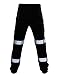 Men's Hi Vis Viz Reflective Overalls High Visibility Safe Work Pants Sweatpants Joggers Trousers (Black, XL)