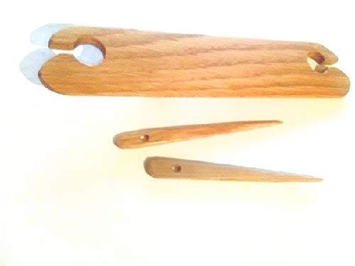 12 inch Belt shuttle, weaving shuttle tablet weaving with needles (Oak)