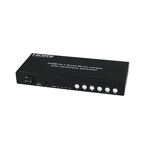 Eazy2Hd Hdmi 4X1 Quad Multi-Viewer with Seamless Switcher with Ir Wireless Remote