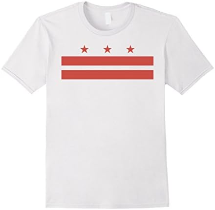 Men's District of Columbia Washington D.C. state Flag USA T Shirt XL White