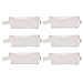Augbunny Multi-Purpose 100% Cotton 12oz Canvas Zipper Pen Pencil Stationery Case Bag Cosmetic Makeup Pouch 6-Pack