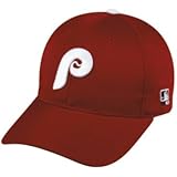 MLB Cooperstown ADULT Philadelphia PHILLIES Maroon Hat Cap Adjustable Velcro TWILL Throwback