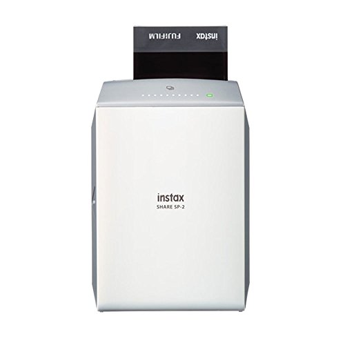 NEW Fujifilm instax SHARE Smartphone Printer SP-2 (Silver) + Fujifilm Instax Mini Twin Pack Instant Film (40 Shots) + Photo4Less Cleaning Cloth + Filming Bundle - International Version (No Warranty)