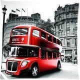 London Bus London Street View Custom Zippered Pillow Cushion Case Throw Pillow Covers 18x18 Inches