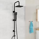 EISL Easy Energy Shower Set Black 2-in-1 Rain & Hand Shower Retrofit Mounting view 10