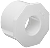 Spears 437 Series PVC Pipe Fitting, Bushing, Schedule 40, White, 1-1/4