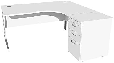 corner desk in white
