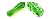 Green Cucumber Shape Pyrex Massage Wand Stick Glass Massager Perfect Curve Studded Design