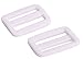 Shapenty 1 Inch Plastic Tri-glide Slides Button Adjustable Webbing Triglides Slider Buckle for Belt Backpack and Bags, White, 20Pack