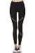 Mono B Women's Athletic Full Leggings with High Elasticized Waist S Black