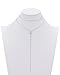Zealmer Stunning Adjustable White Lariat Choker Necklace Chain Thin Choker Silver