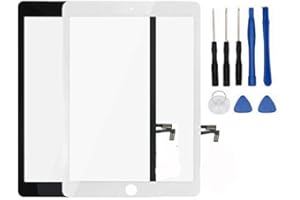 KAKUSIGA Digitizer Repair Kit Compatible with 2017 iPad 9.7 A1822, A1823/ iPad Air 1st Touch Screen Digitizer Replacement with Tools PreInstalled Adhesive(Without Home Button) White