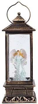 Winter Lane Musical Angel Snow Globe Lantern