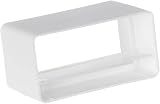 EUROPLAST 110x55mm Rectangular Flat PVC Duct Connector with Non-Return Damper view 5