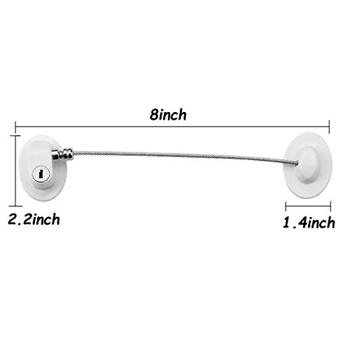 Refrigerator Door Locks(4 Pack White),Mini Fridge Lock, File