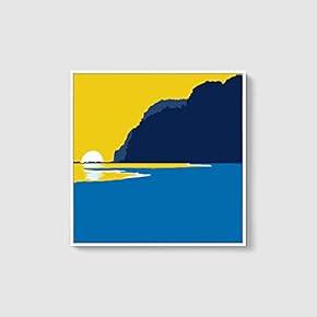 Framed Canvas Home Artwork Decoration Night Canvas Wall Art for Living Room, Bedroom - 16x16 inches