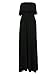 Clothink Women Black Strapless Pom Pom Maxi Dress
