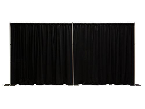 OnlineEEI, Premier Pipe and Drape Backdrop or Room Divider Kit, 8ft x 20ft (Black)