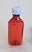 4 Ounce Graduated Oval Amber Plastic Medical Bottle and Cap Package of 25 Pharmaceutical Grade Product