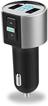Deewin Bluetooth FM Transmitter, Wireless Radio Adapter Hand free Car Kit with Dual USB Ports Charge 5V/3.4A
