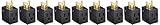 Leviton 692-E 15 Amp, 125V, Triple Cube Grounding Adapter, 10 Pack, Black