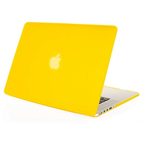 Mosiso Plastic Hard Case Cover for MacBook Pro 15 Inch with Retina Display No CD-ROM (Model: A1398), Yellow