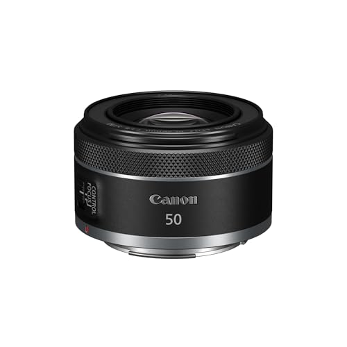 Canon Objetivo RF 50mm F1.8 STM - Lente estándar, para Retratos y Calle Incluso en Baja iluminación, Nítido, Ligero y Compacto, Enfoque silencioso, Montura RF Compatible con Sistema EOS R, Negro