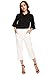Zeagoo Women High Waist Zip Fly Solid Slim Work Casual Capri Pants